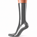 Metallische Latex-Zehensocken in Metallic Pewter mit edlem silbergrauem Schimmer