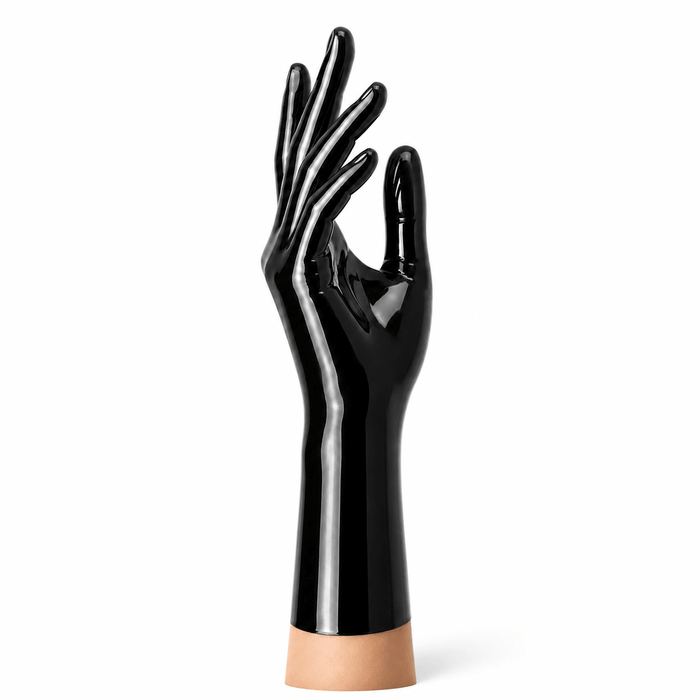 Obsidian Black kurze Latexhandschuhe