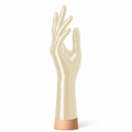 Transparent Natural kurze Latexhandschuhe aus glänzendem Naturlatex