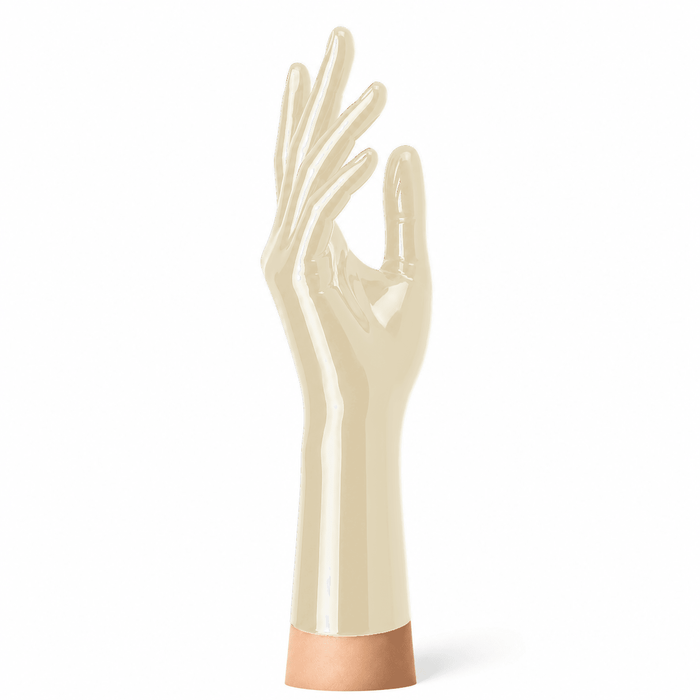 Transparent Natural kurze Latexhandschuhe