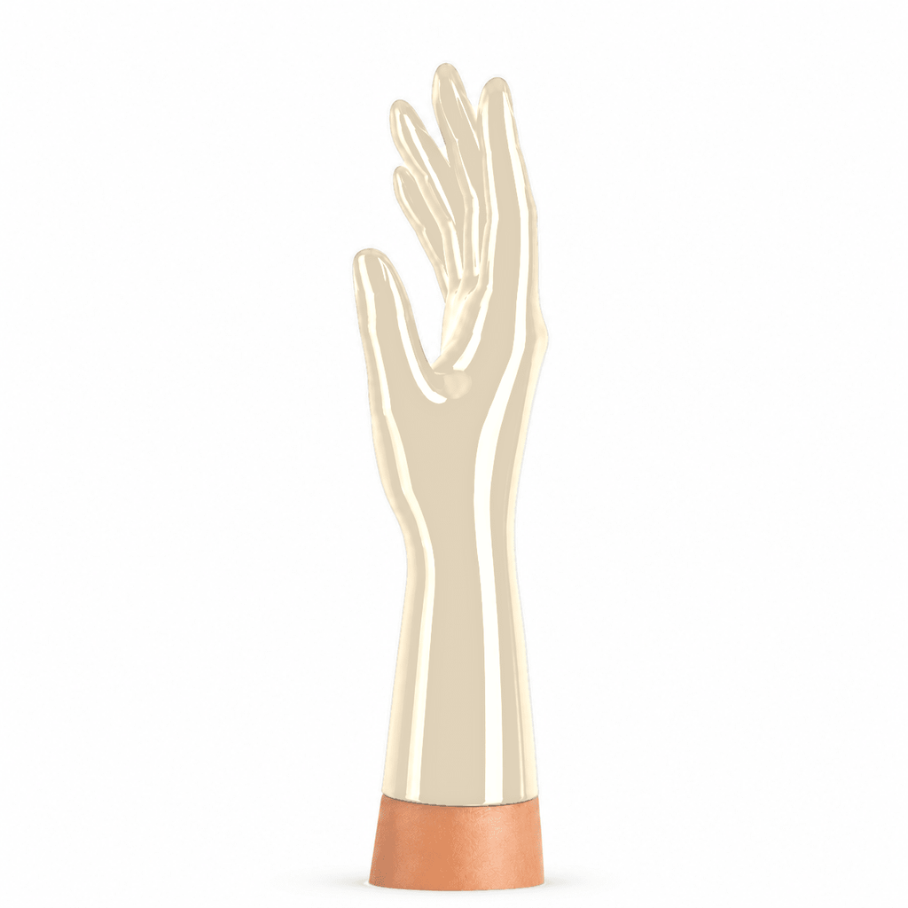 Rubber Basic kurze Latexhandschuhe in Transparent Natural als Produktansicht