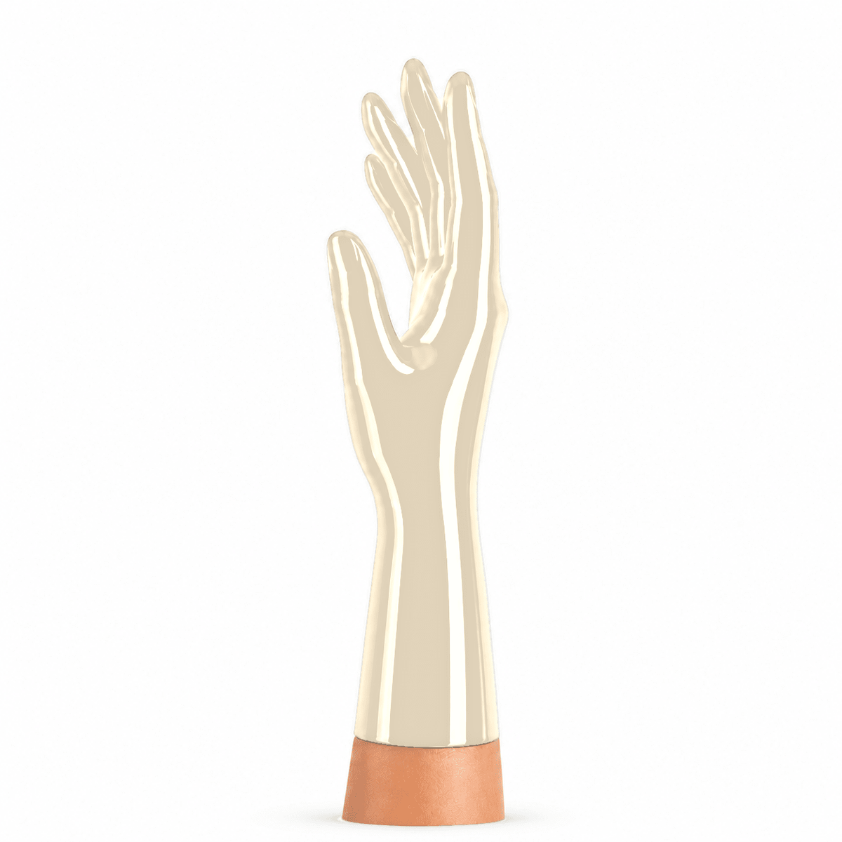 Rubber Basic kurze Latexhandschuhe in Transparent Natural als Produktansicht