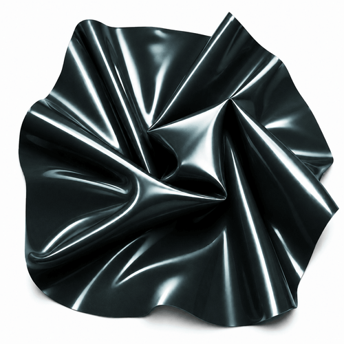 Metallic Black Latexmeterware 110 cm mit blau-grünem Metallic-Schimmer
