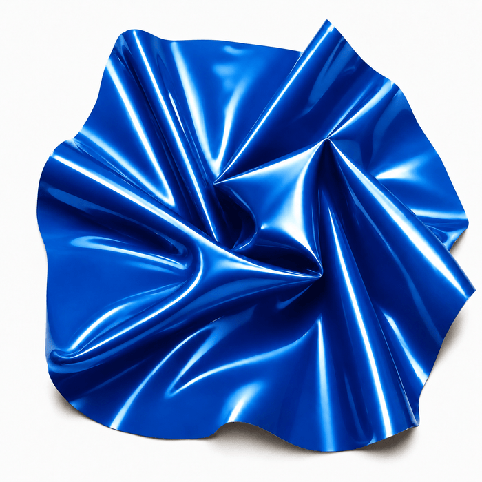 Metallic Blue Latexmeterware 110 cm