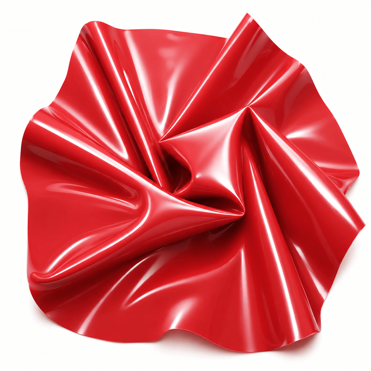 Rote Latexmeterware aus Naturlatex mit glatter Außenseite und ca. 110 cm Rollenbreite