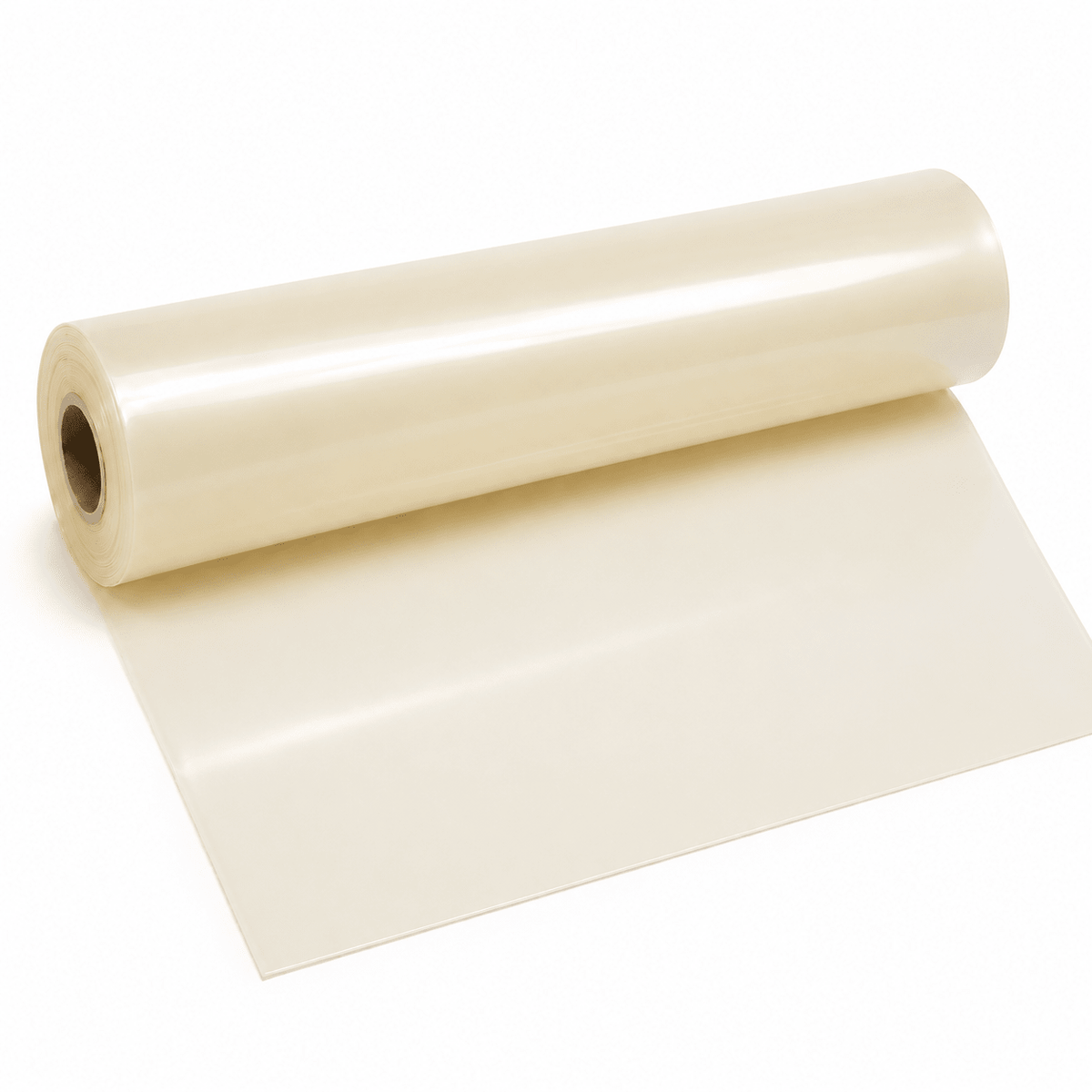 Transparent Natural Latexmeterware auf Rolle mit hell-transparenter Oberfläche