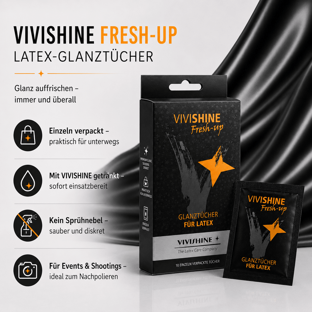 ViviShine Fresh-up Glanztücher für schnellen Latexglanz ohne Sprühnebel