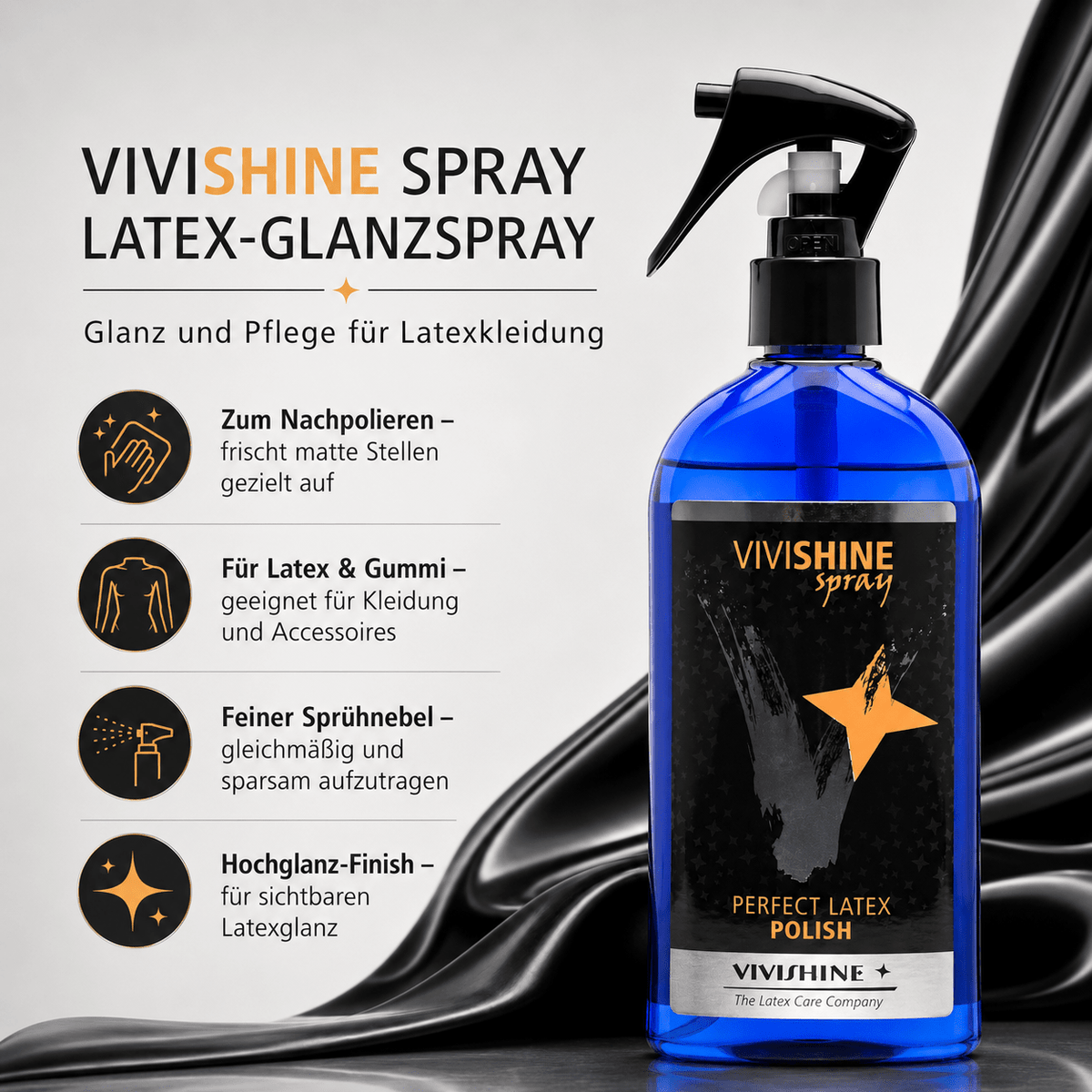 ViviShine Spray Latex-Glanzspray zum Nachpolieren und Auffrischen matter Stellen